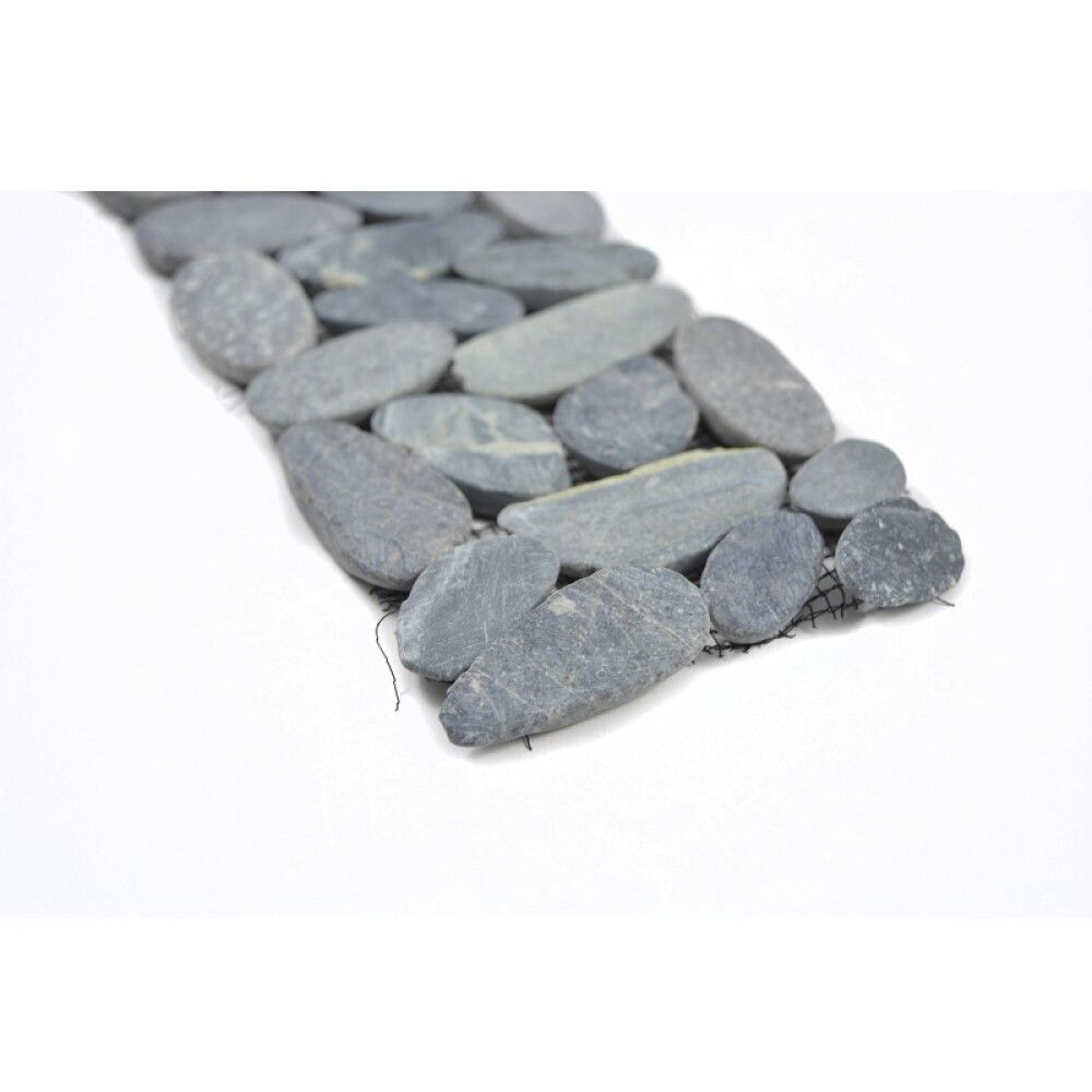 Kivimosaiikkilaatta Fliesen Kiesel Uni musta 30 x 10 cm