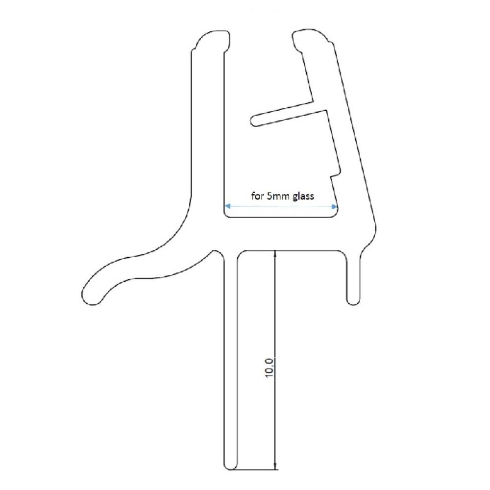 Tiivisteprofiili ZB101BH 2 m x 5 mm