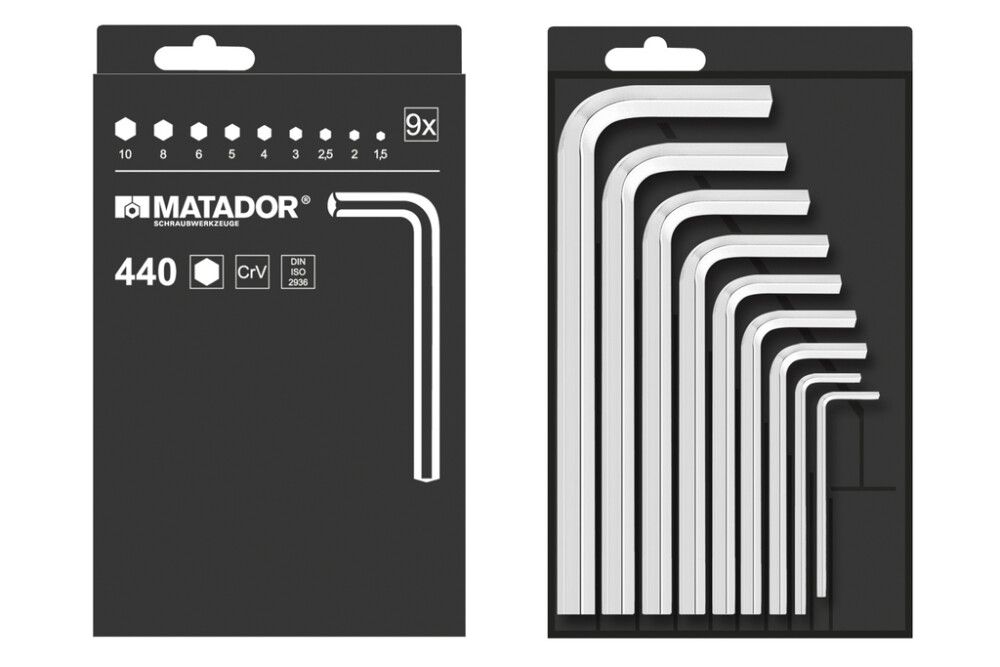 Kuusiokoloavainsarja Matador 2 - 10 mm 9-os.