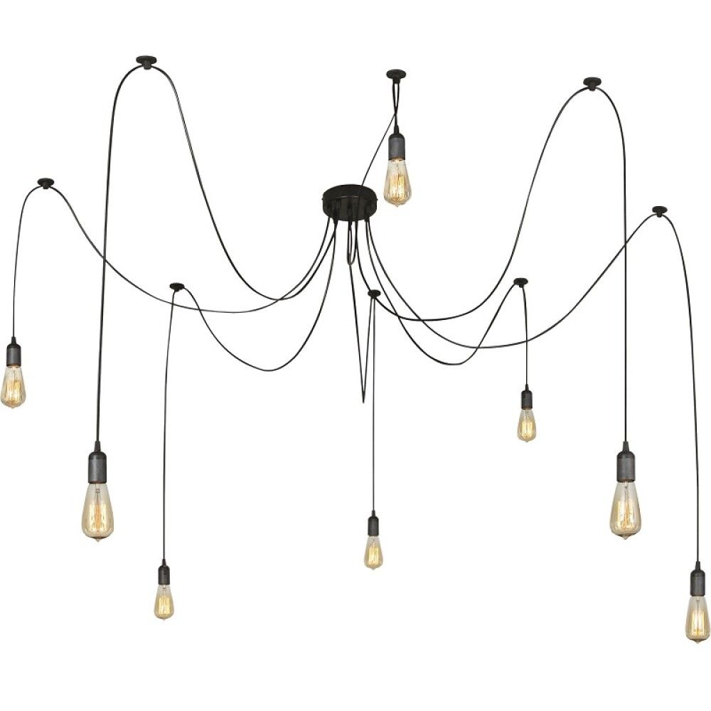 Riippuvalaisin Globo Oliver 8-os musta Ø 15 cm