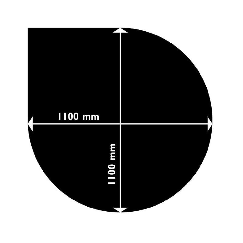 Takaneduspelti Aduro Pisaran Musta 1100 x 1100 mm