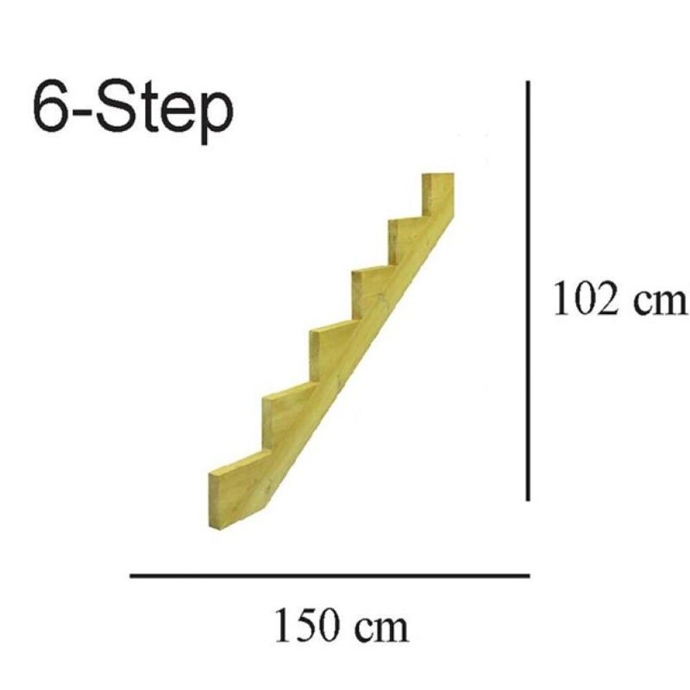 Porrasrunko Hortus 6-askelmaa Painekyllästetty vihreä