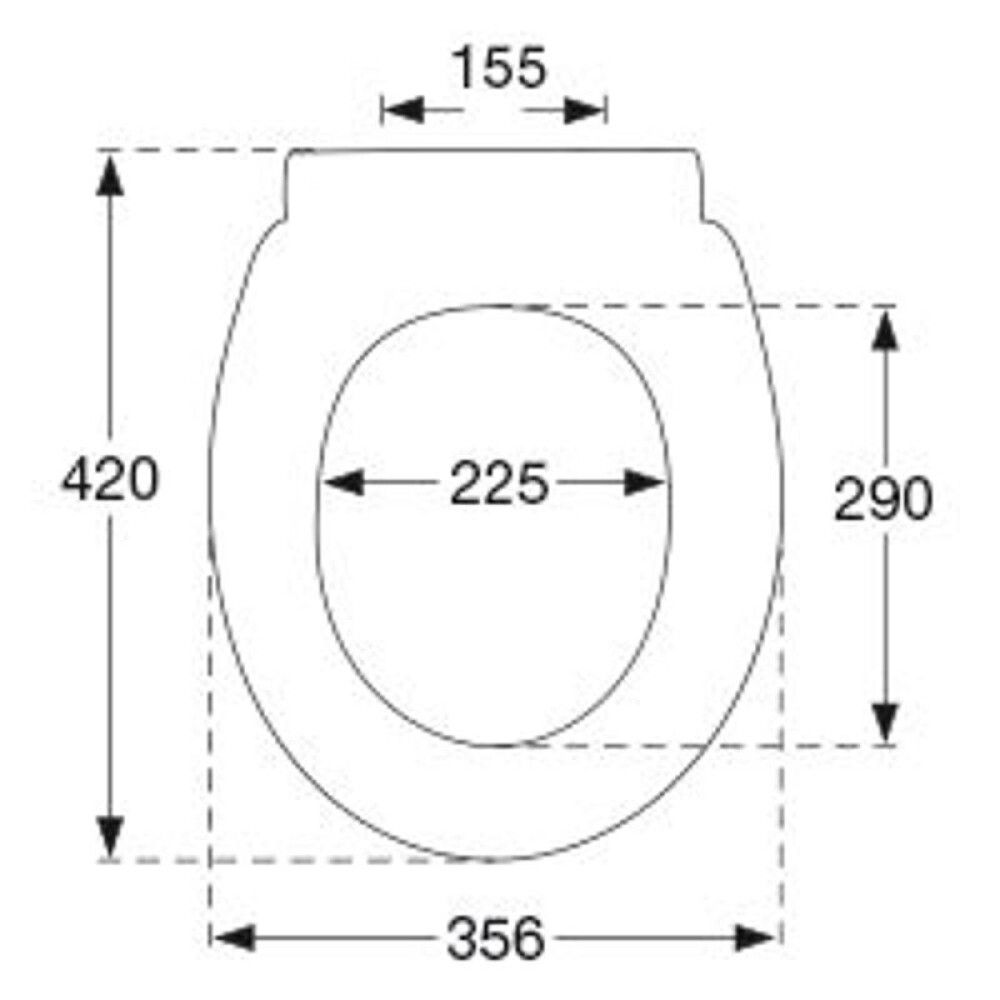 WC-istuinkansi Pressalit Norden S1196 valkoinen 35,6 x 42 cm