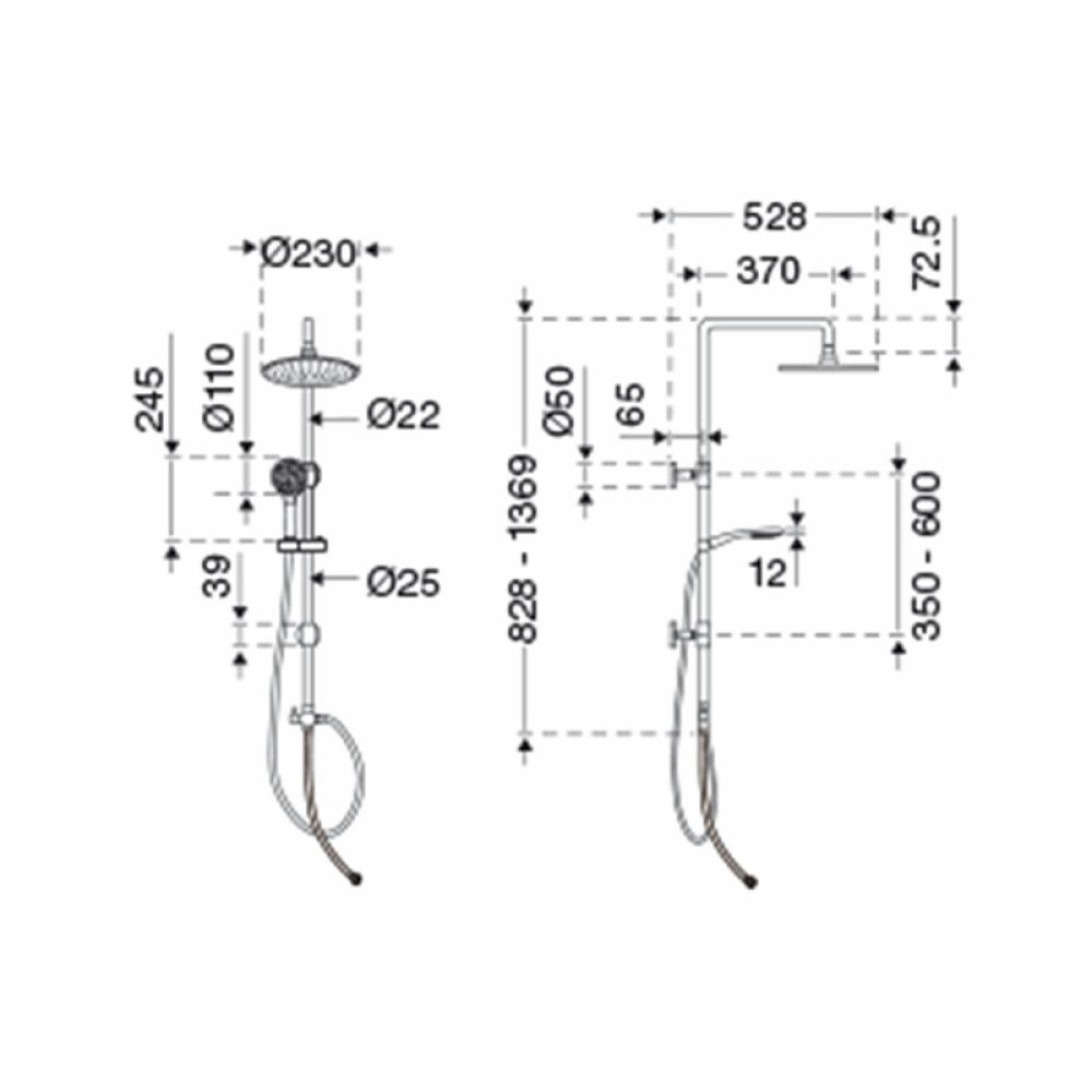 Suihkusetti Pressalit Wave Waterfall 200 kromi