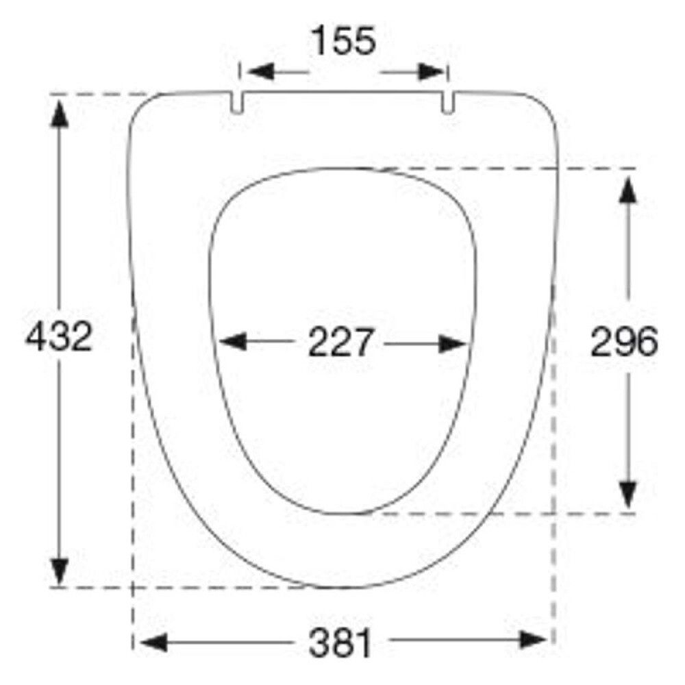 WC-istuinkansi Pressalit Sign / Spira S1122 valkoinen 38,1 x 43,2 cm
