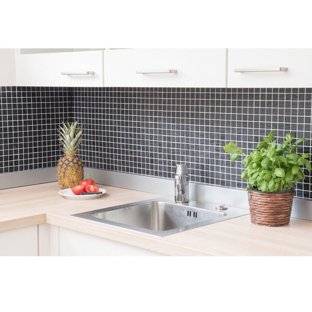Mosaiikkilaatta Fliesen Quadrat Eco Uni musta 31,5 x 31,5 cm