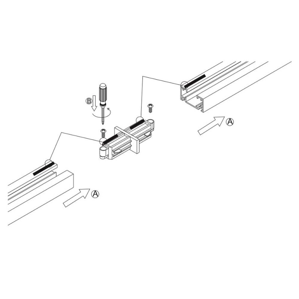 Valaisinkiskosarja Nordlux Link Jatkoliitin Musta