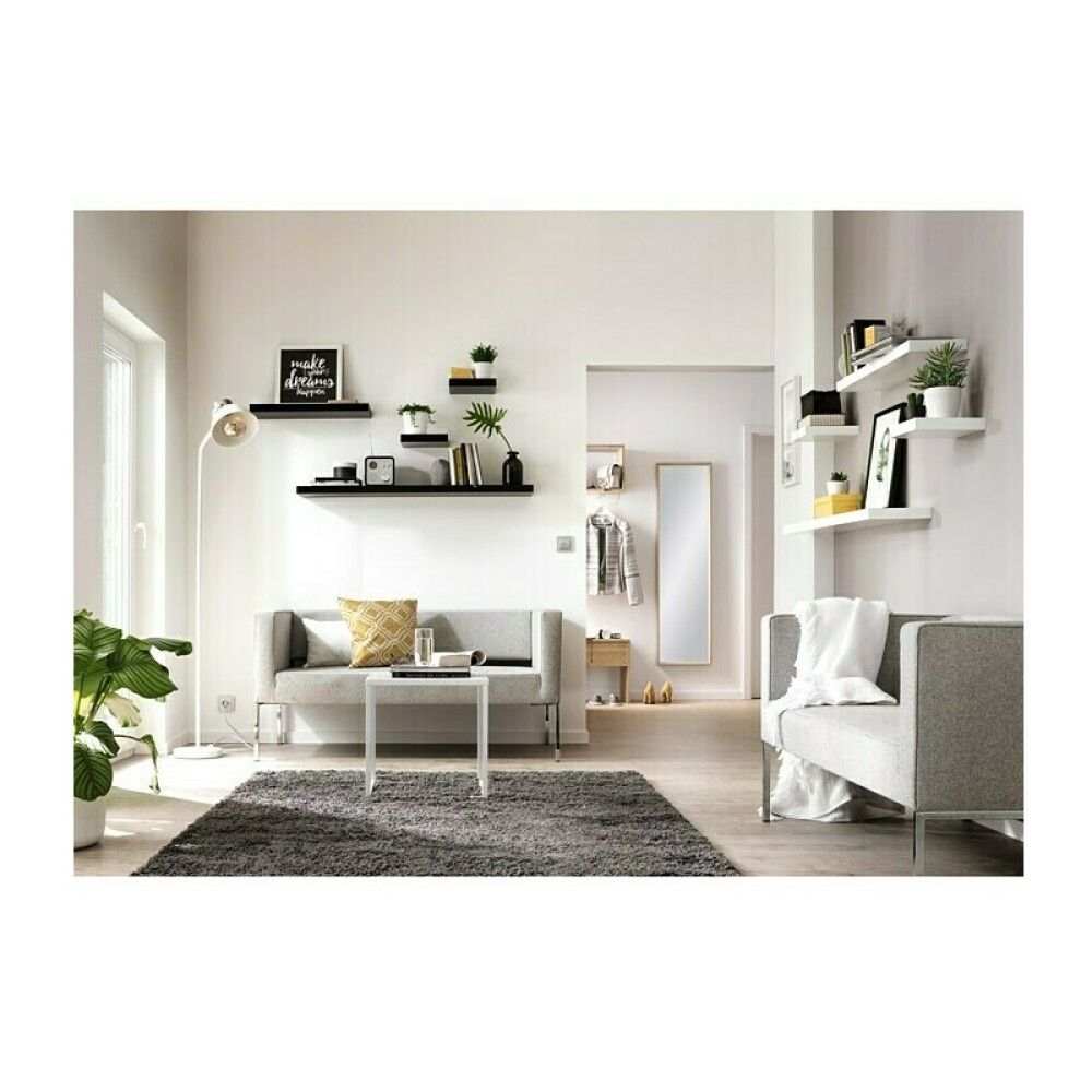 Seinähylly Regalux XL4 valkoinen korkeakiilto 3,8 x 23,5 x 118 cm