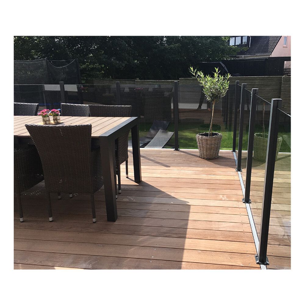 Lasikaide alumiinireunalla 100 x 100 cm