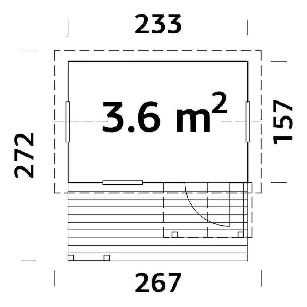 Leikkimökki Palmako Otto 3,6 m²