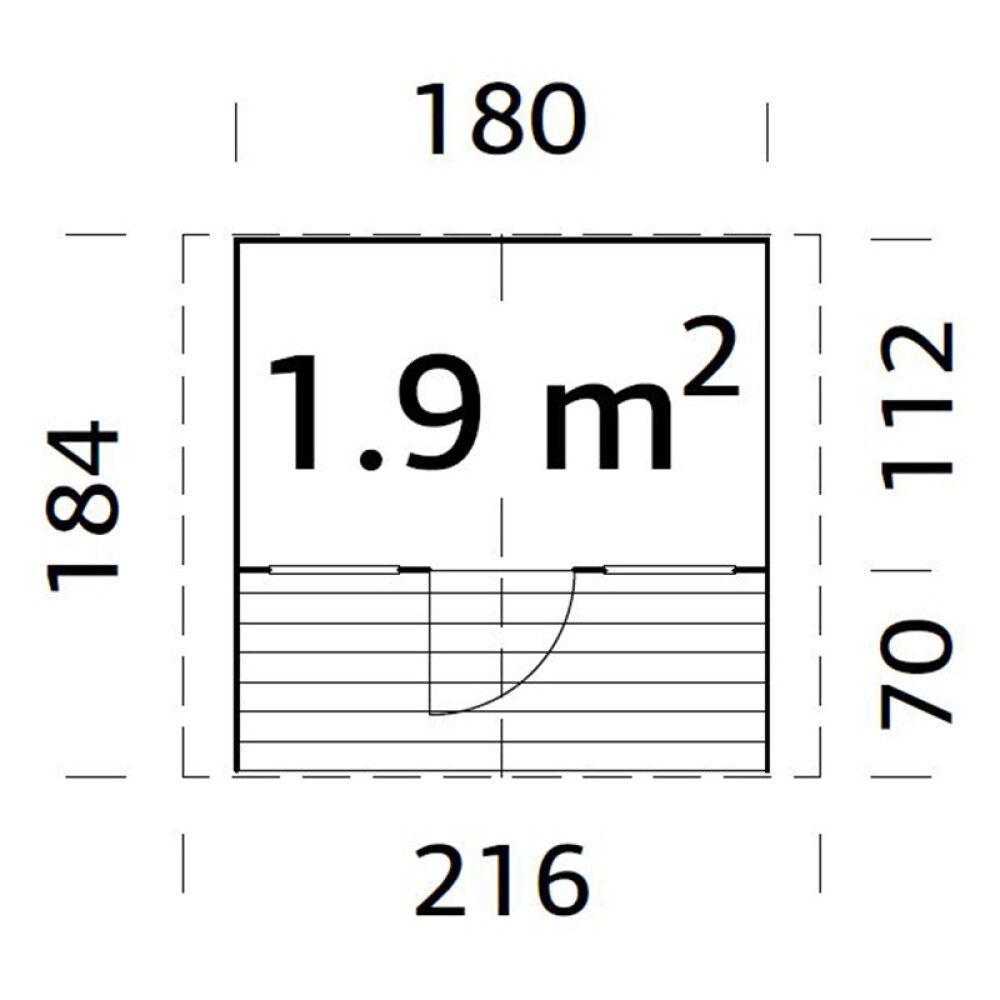 Leikkimökki Palmako Felix 1,9 m²