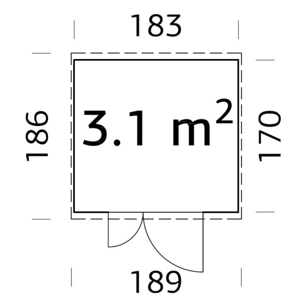 Pihavaja Palmako Leif 3,0 m²