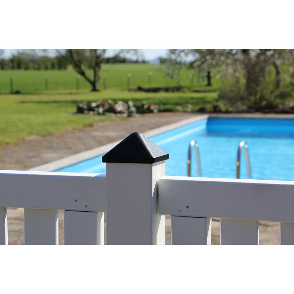 Tolpanhattu alumiini musta 78 x 78 mm