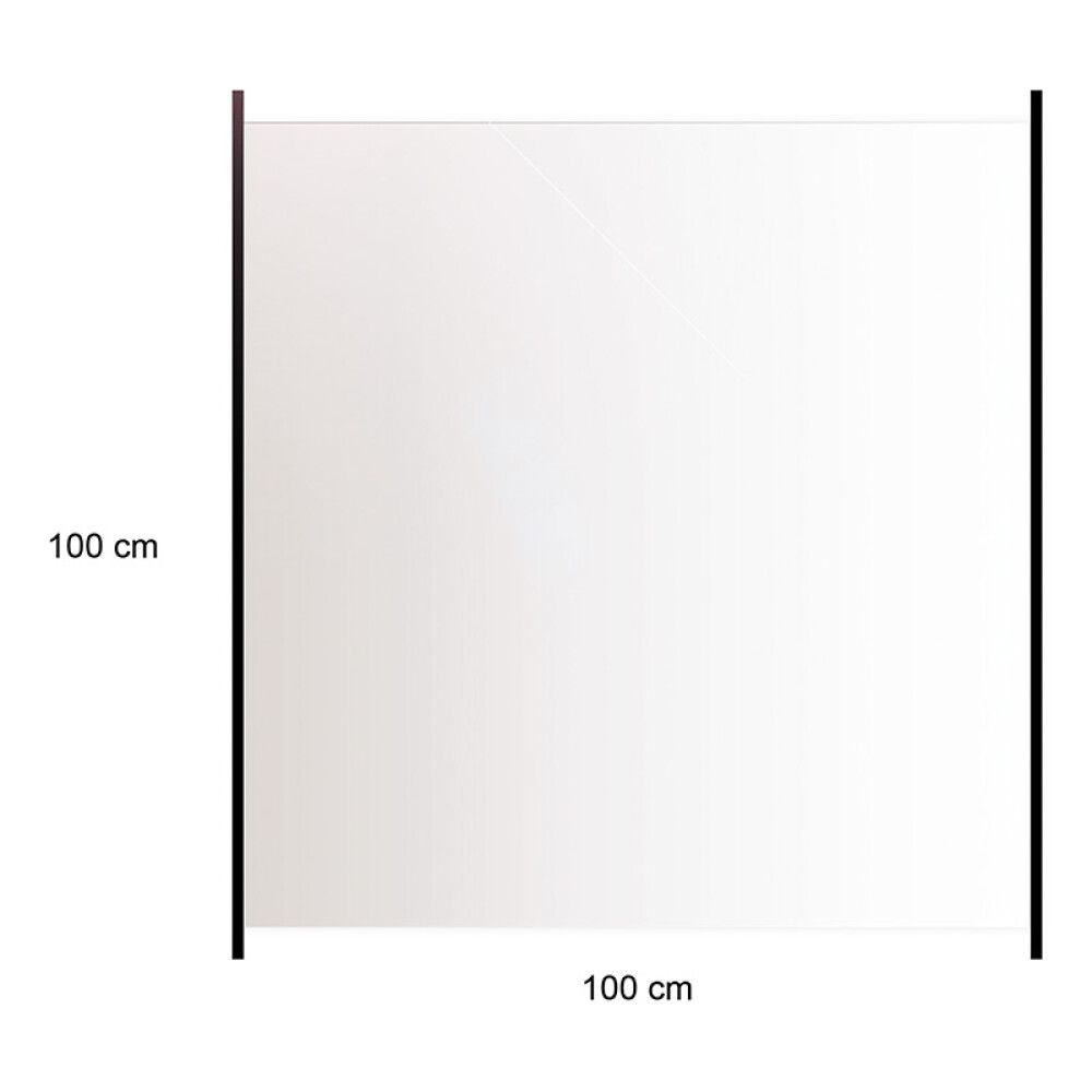Lasikaide alumiinireunalla 100 x 100 cm kirkas