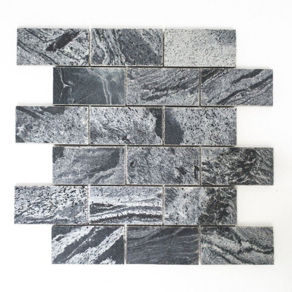 Mosaiikki Quarzit Hopeanharmaa 5 x 10 cm