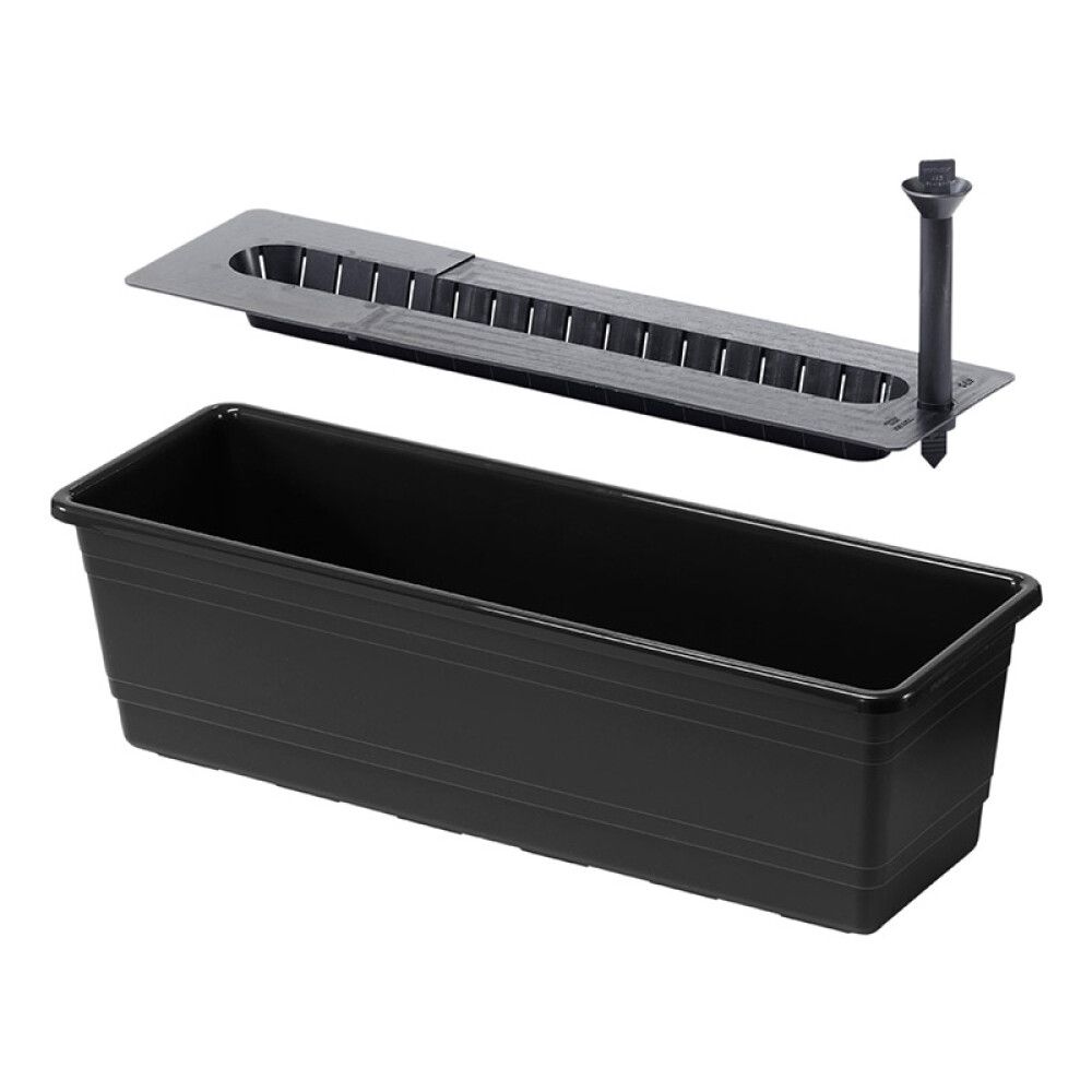 Parvekelaatikko Orthex altakasteleva musta 55 cm