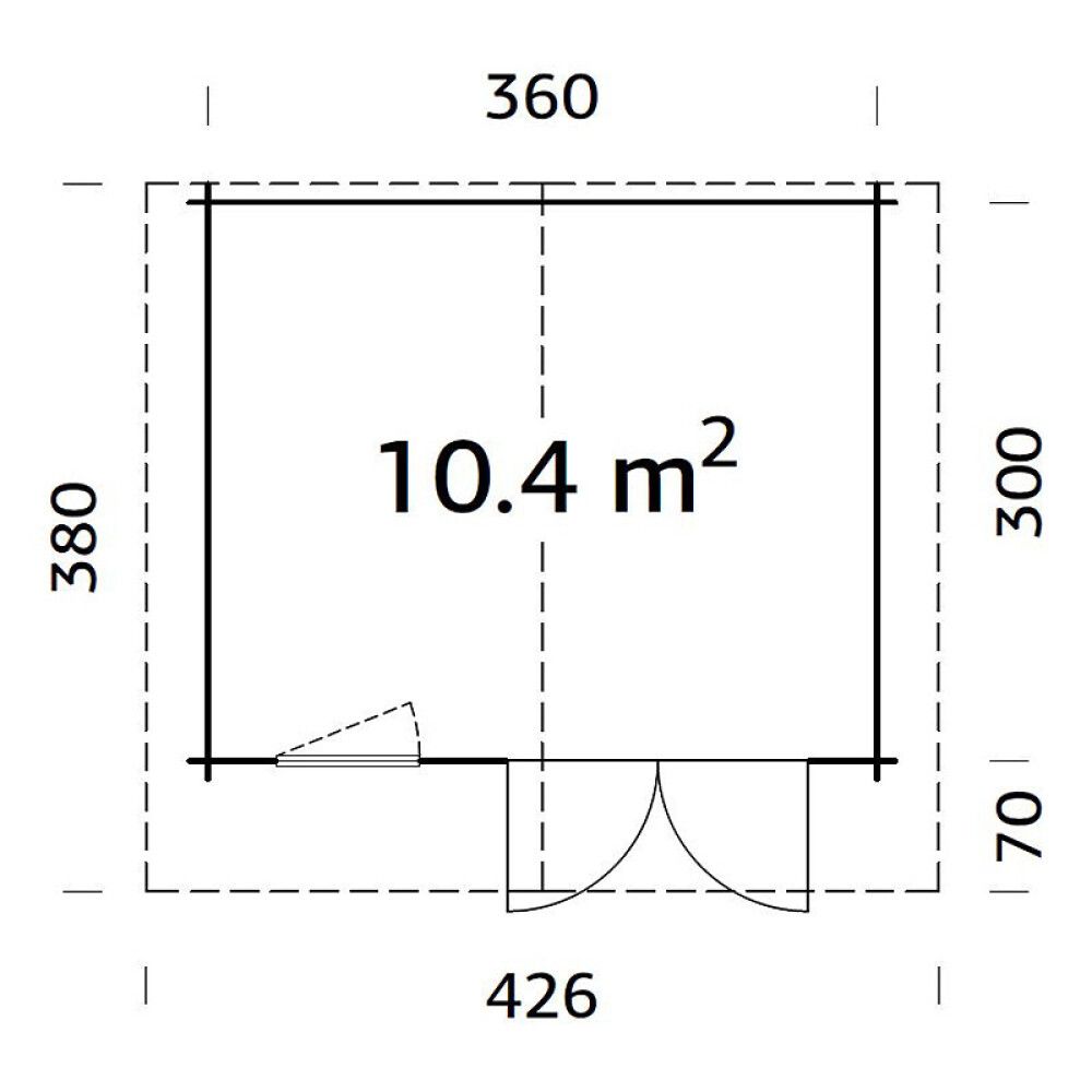Pihavaja Palmako Emma 10,4 m²