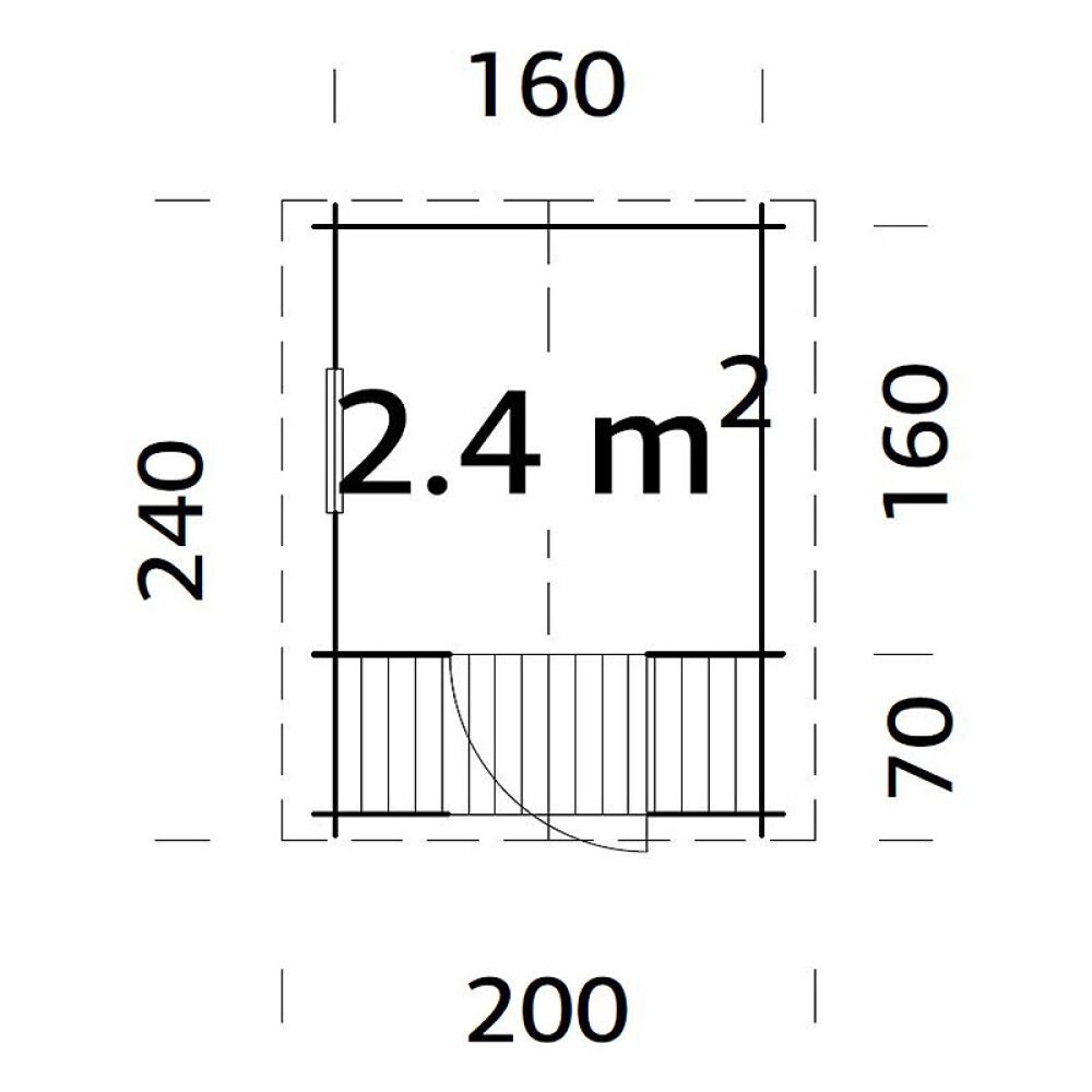 Leikkimökki Palmako Sam 2,4 m²