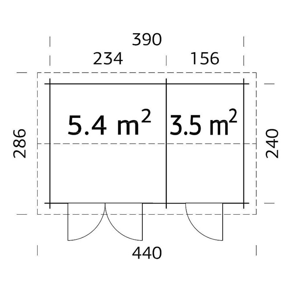 Tuplavaja Palmako Jari 8,9 m²