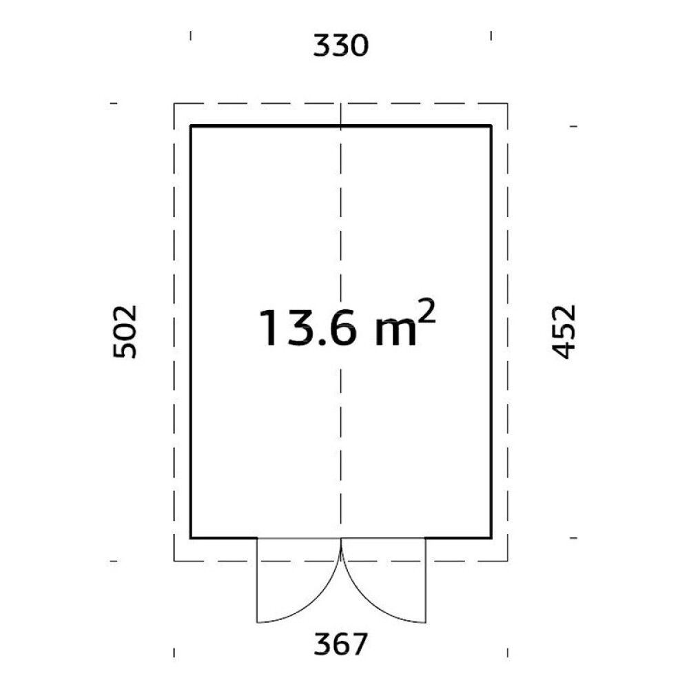 Pihavaja Palmako Martin 13,6 m²