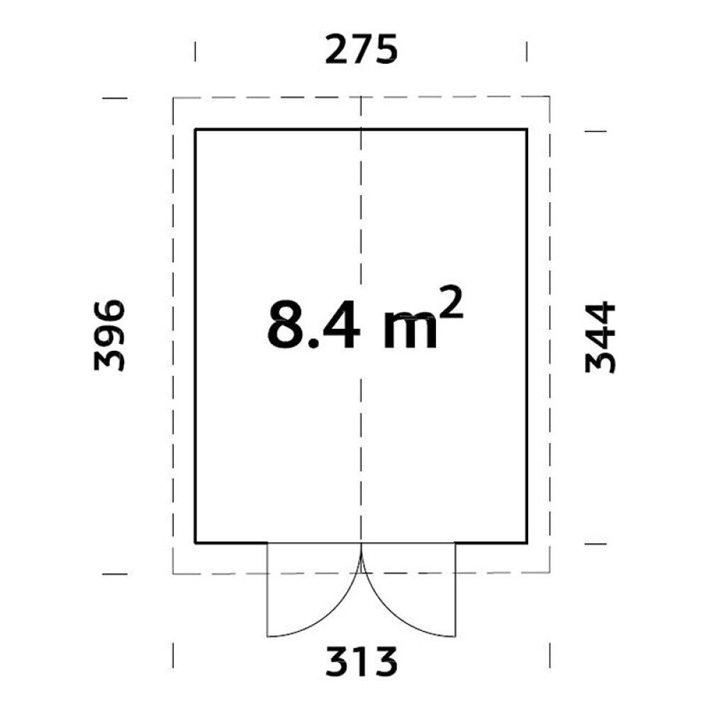 Pihavaja Palmako Martin 8,4 m²
