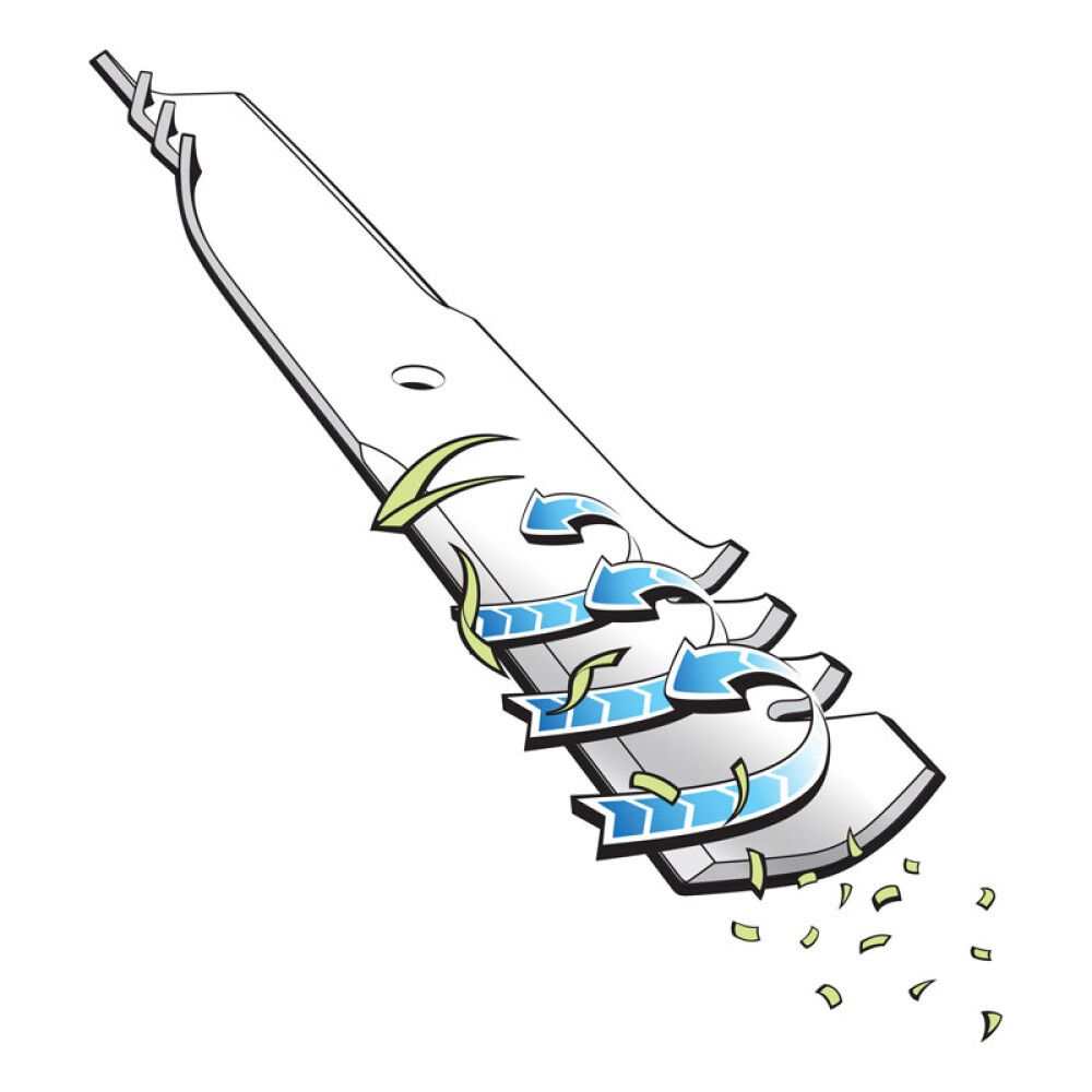 Ruohonleikkurin yleisterä 21" silppuava