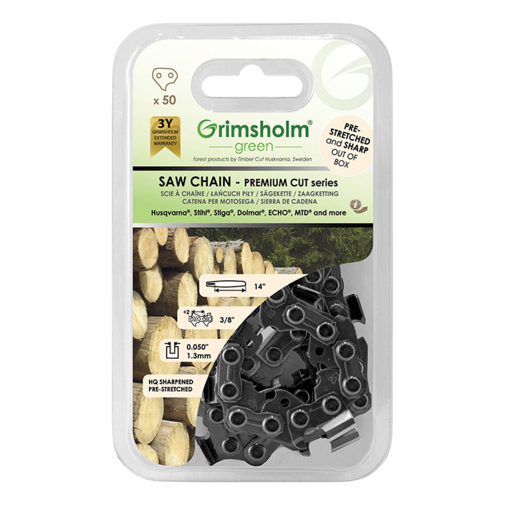 Teräketju Grimsholm Premium Cut 3/8" 1,3 mm 50 l