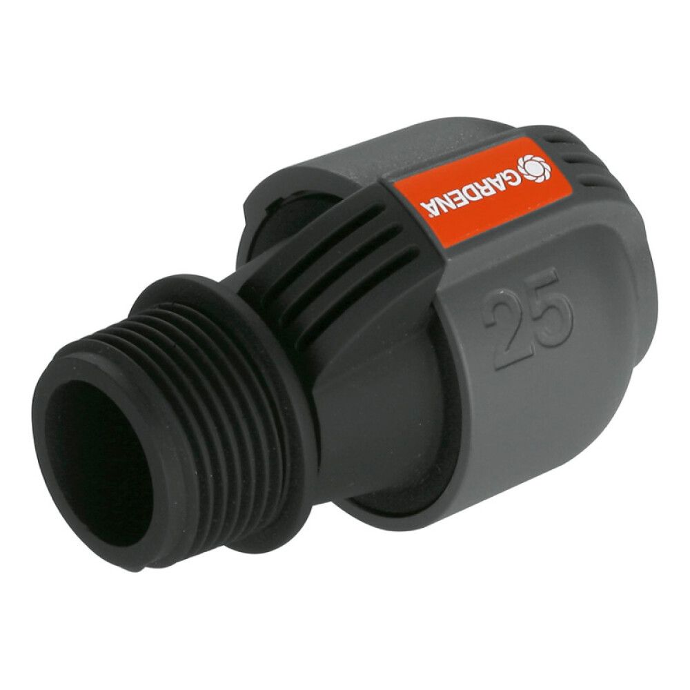 Liitin Gardena sadetinjärjestelmään ulkokierre 25 mm x 1"