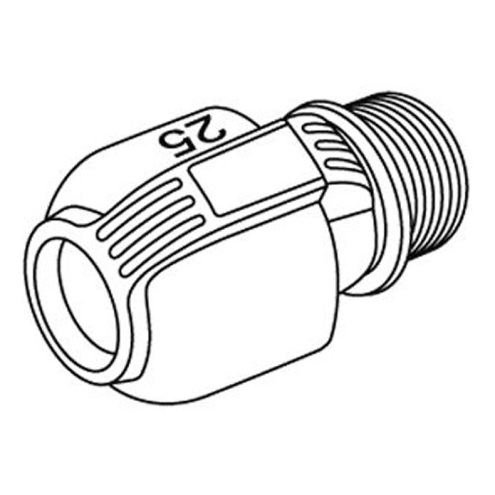 Liitin Gardena sadetinjärjestelmään ulkokierre 25 mm x 1"