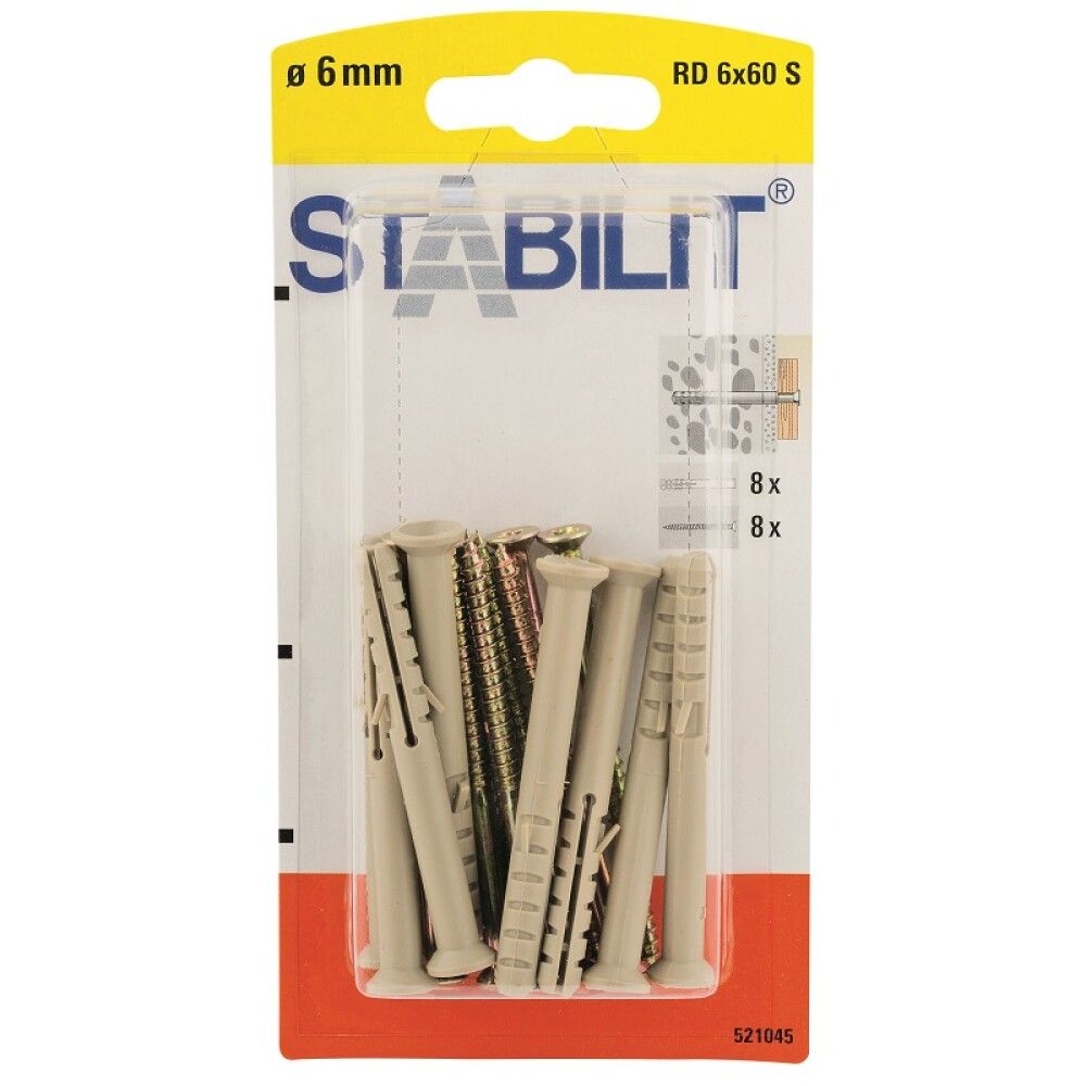 Välitulppa Ja Ruuvit 6 60 S Ruuvi 4,0x55