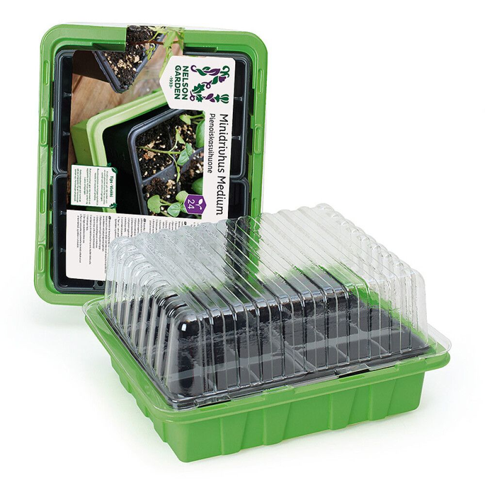 Pienoiskasvihuone Medium 30 x 24 cm 24 kennoa