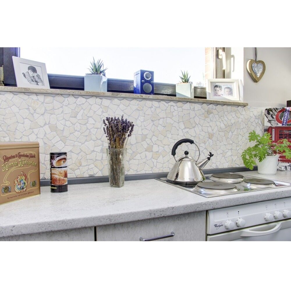 Luonnonkivimosaiikki Fliesen Ciot valkoinen 30,5 x 30,5 cm