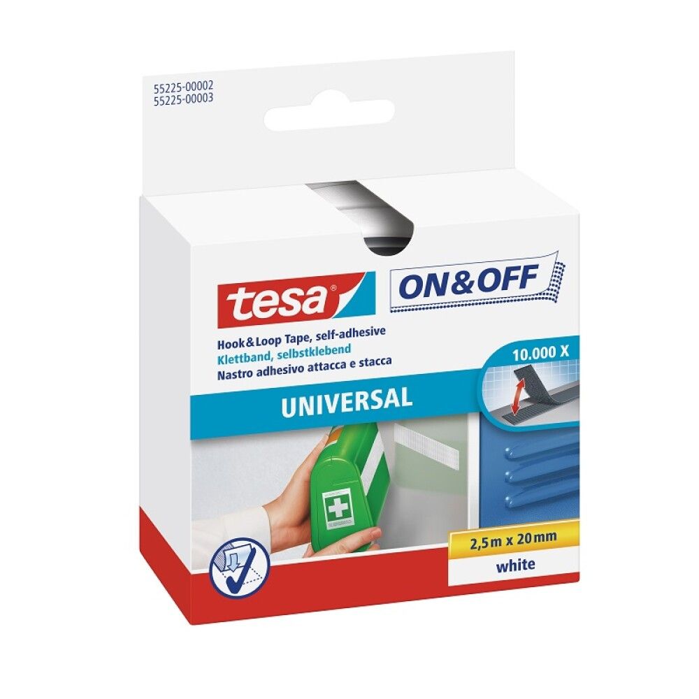Tarranauha Tesa Universal Valkoinen 2,5 m x 20 mm