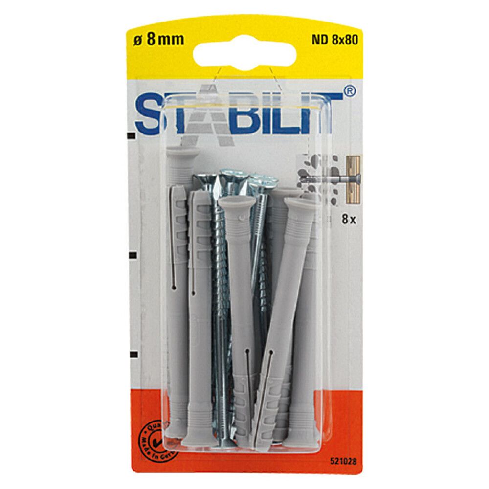 Naulatulppa Stabilit ND 8 x 80 mm 8 kpl/pkt
