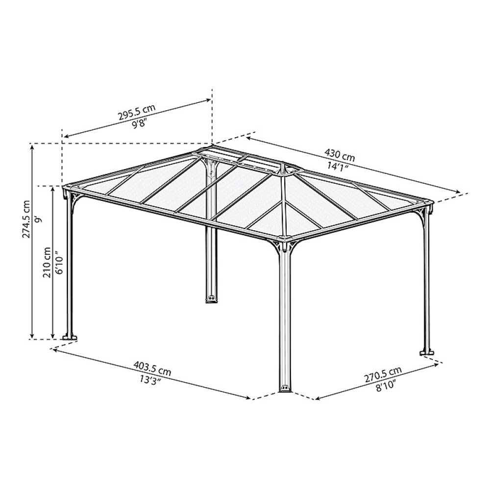 Paviljonki Palram-Canopia Martinigue 4300