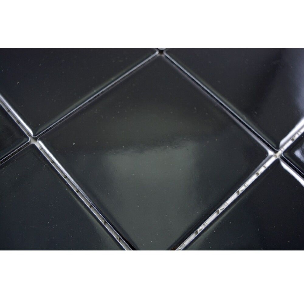 Mosaiikkilaatta Fliesen Quadrat Uni musta 29,8 x 29,8 cm