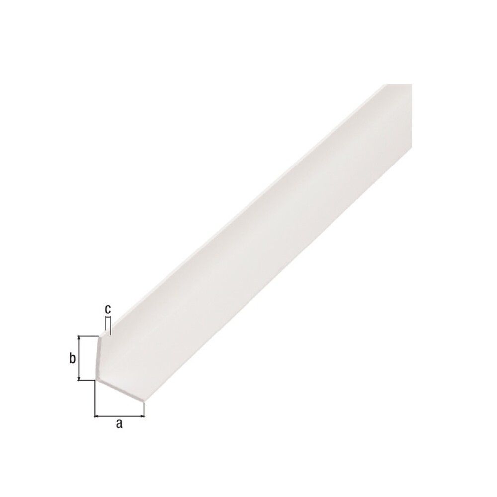 Kulmaprofiili muovi 30 x 30 x 2 mm 2 m valkoinen