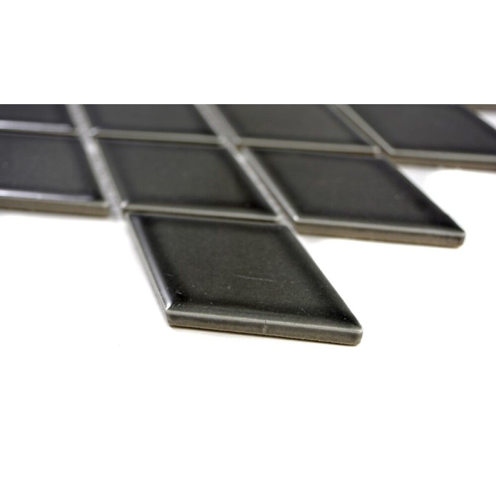 Mosaiikkilaatta Fliesen Diamond Uni musta 26,6 x 30,7 cm