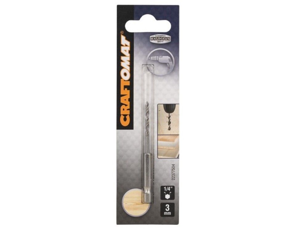 Puuporanterä Craftomat HEX 1/4" 3 mm