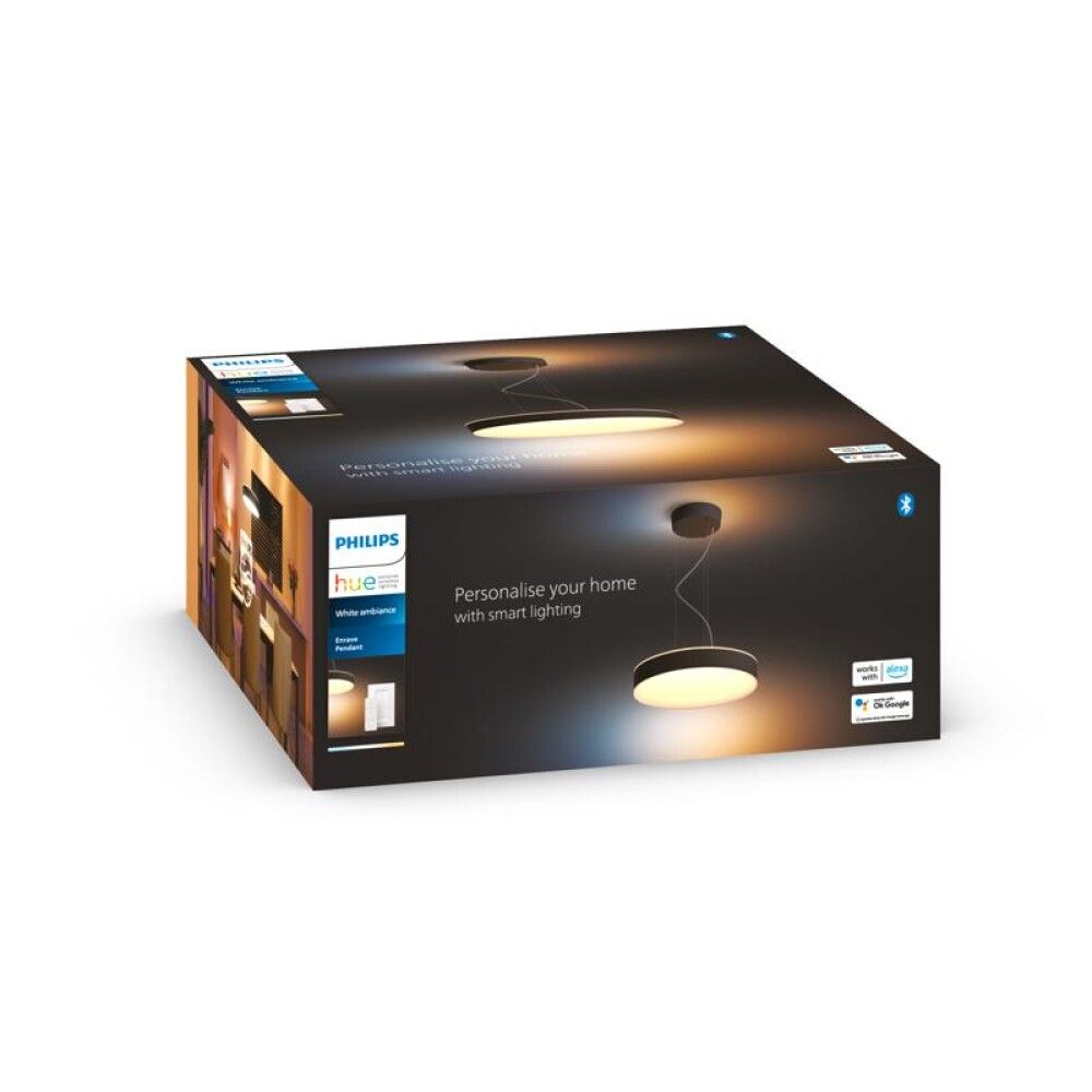 Riippuvalaisin Philips Hue Enrave musta Ø 42,5 cm