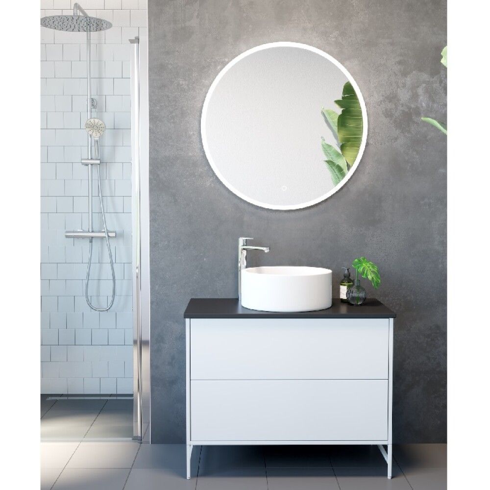 RUNDT SPEIL MED LEDRAMME Ø80CM