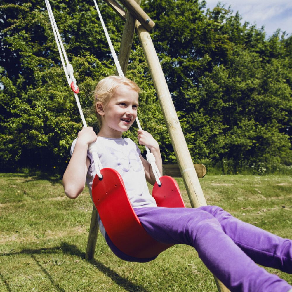 Keinuistuin pehmeä punainen