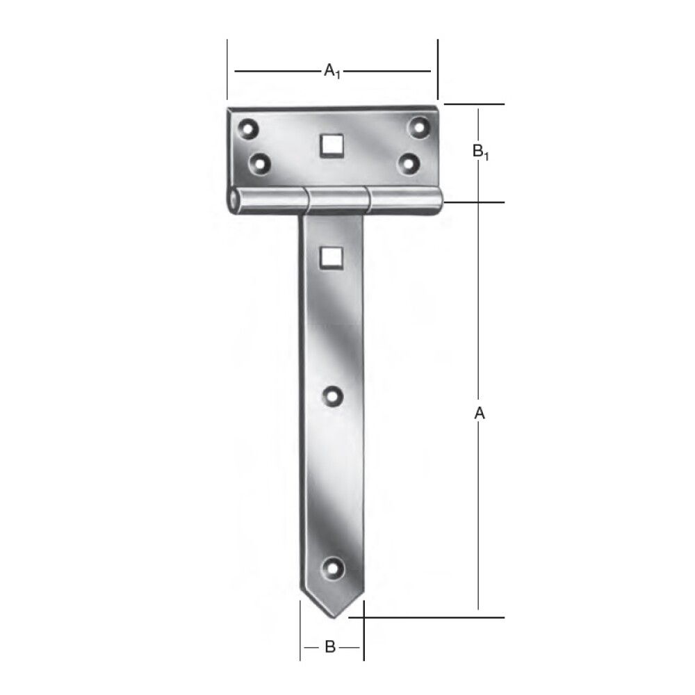 T-sarana 500 x 38 x 3,75 mm