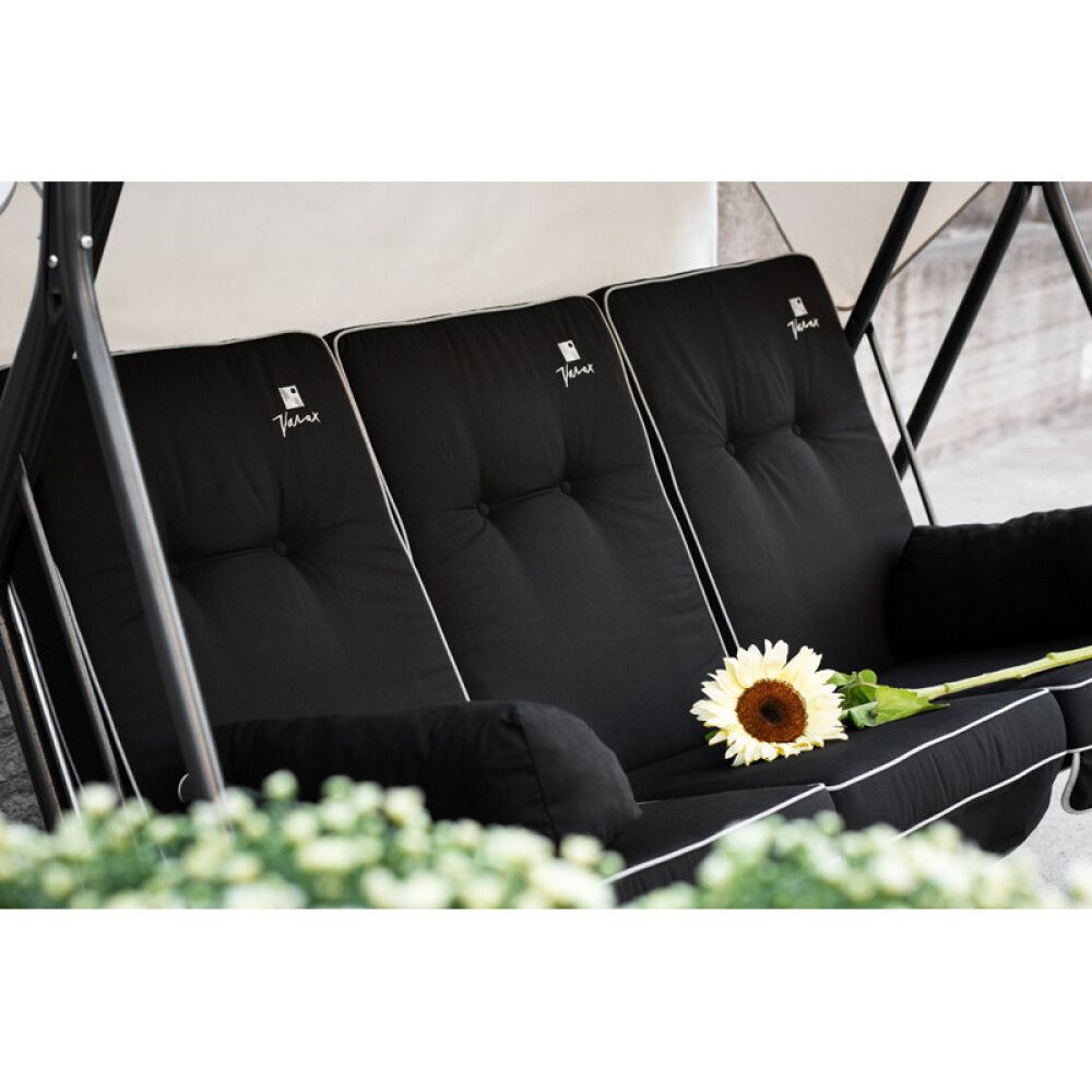 Puutarhakeinu Varax Suvi musta 3-osainen