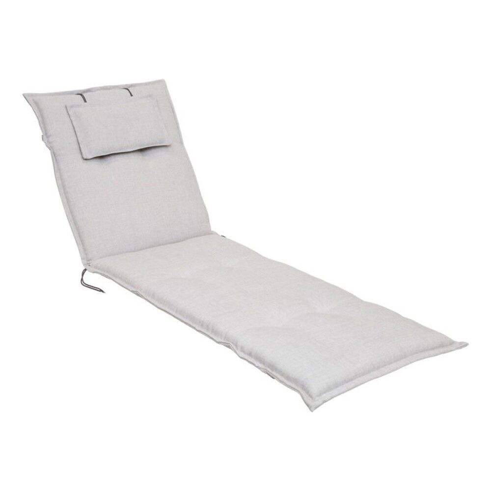 Aurinkotuolin pehmuste Sunfun Claphan 190 x 60 x 8 cm vaaleanharmaa