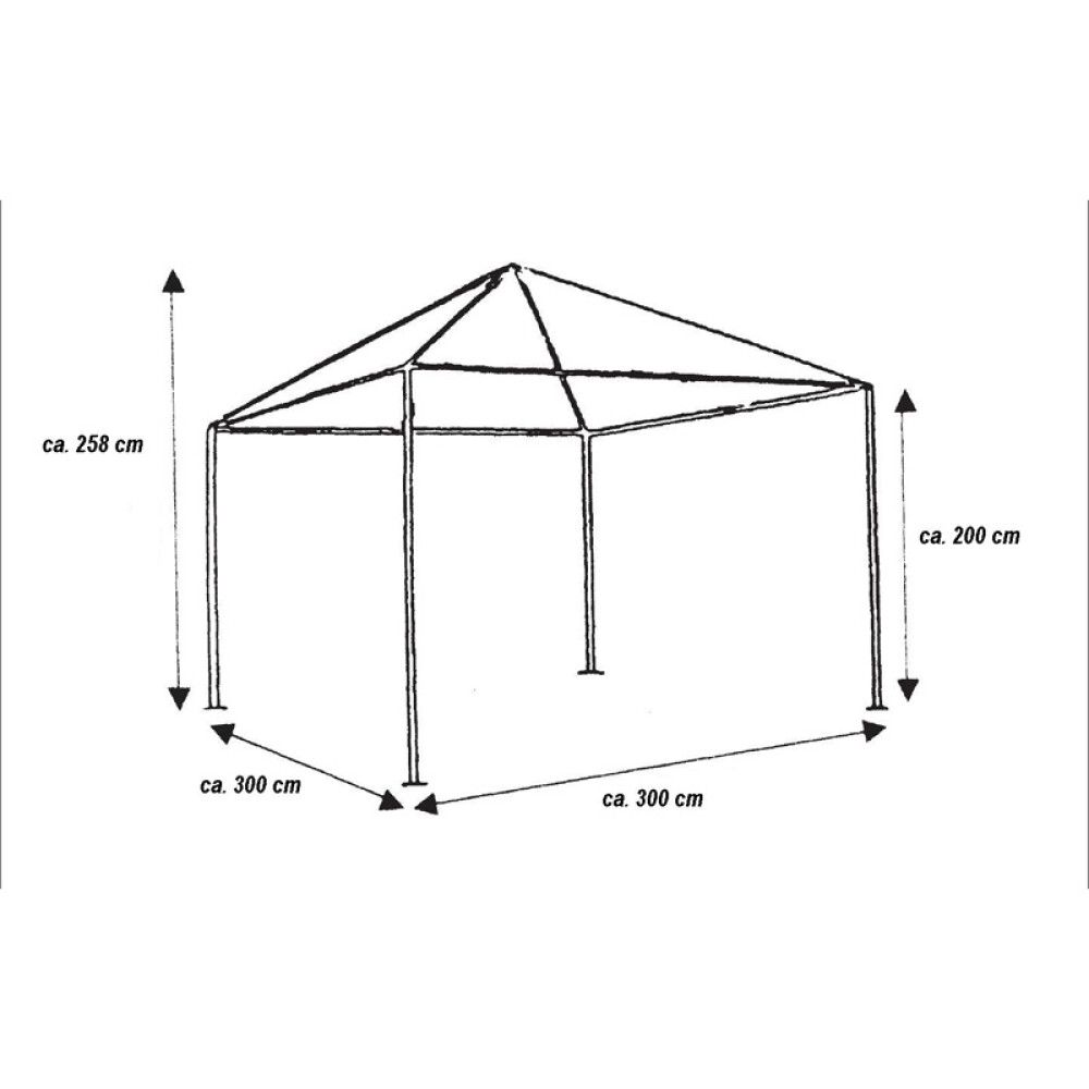 Puutarhakatos Sunfun Easy Up 3 x 3 x 2,5 m kokoontaittuva