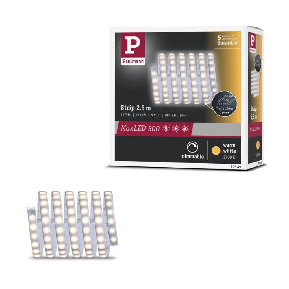 LED-Nauha MaxLED 500 Paulmann 2.5M 15W 2700K Hopea