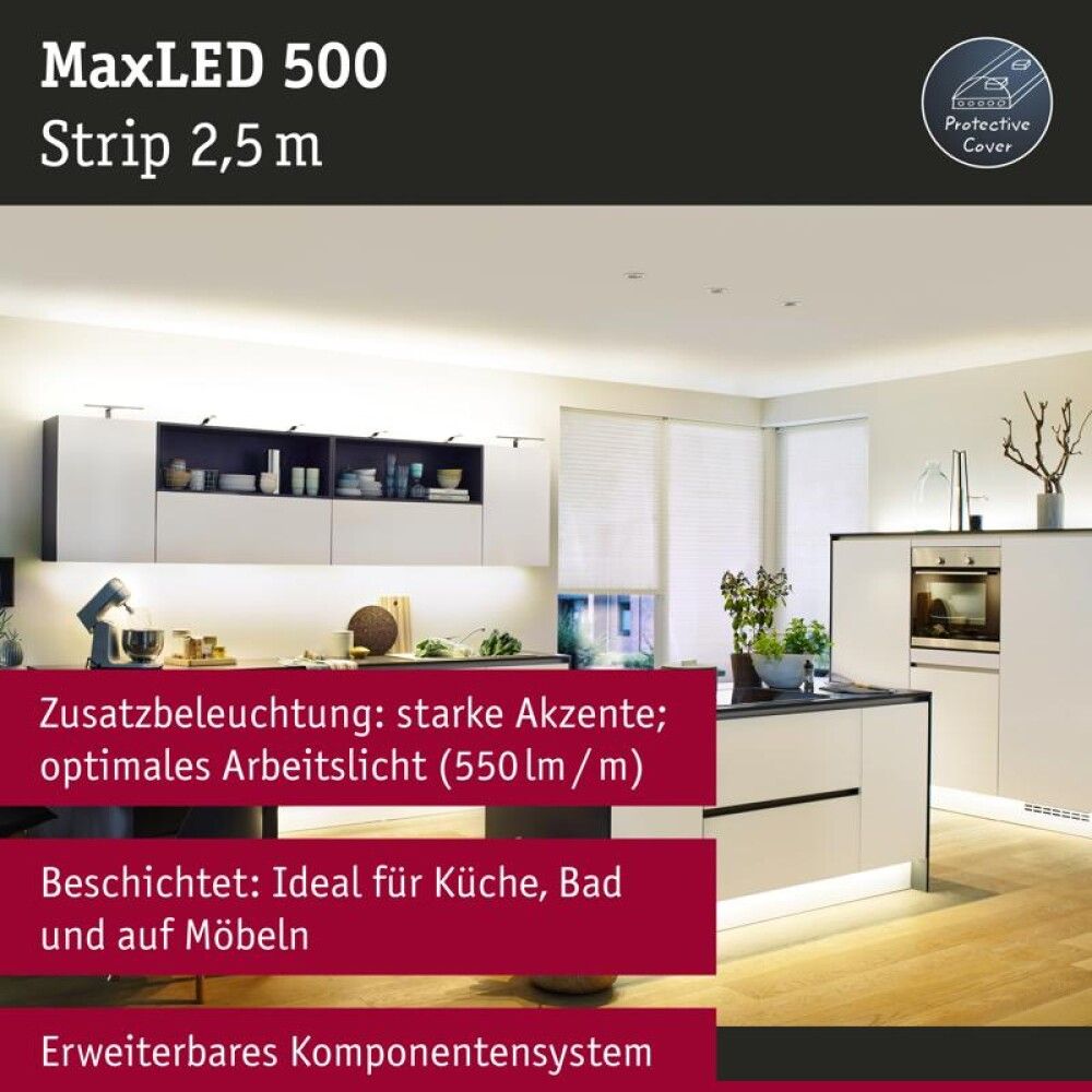 LED-Nauha MaxLED 500 Paulmann 2.5M 15W 2700K Hopea