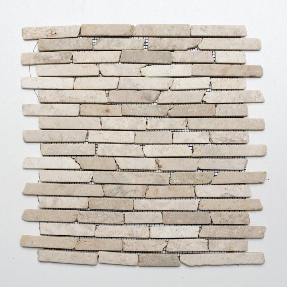 Luonnonkivimosaiikki Brick uni Biancone, valkoinen 30,5 x 30,5 cm
