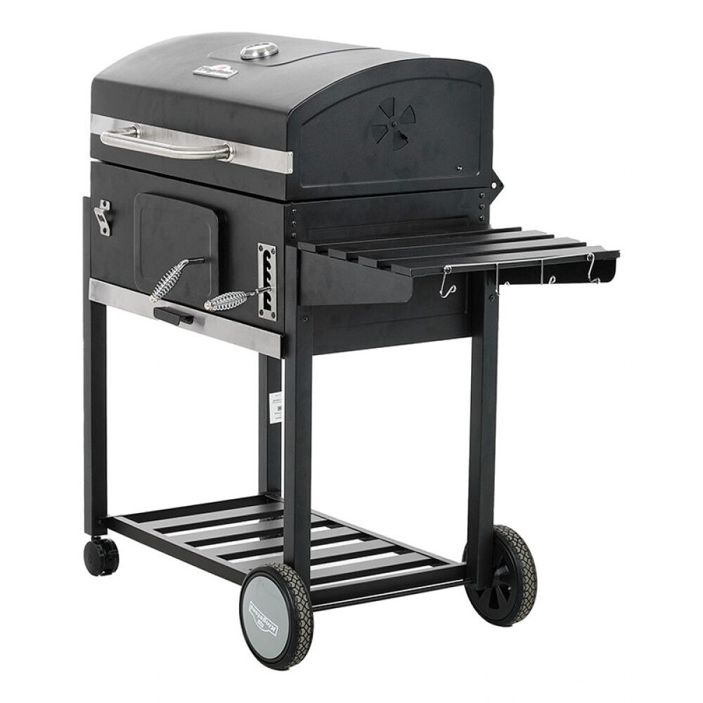 Hiiligrilli Kingstone Black Angus musta/hopea